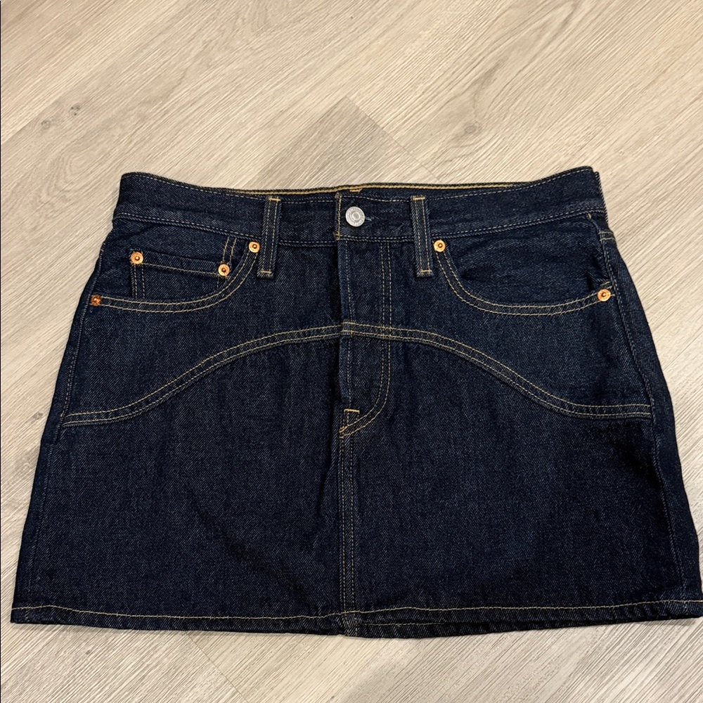 Levi's Dark Blue Denim Mini Skirt